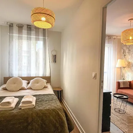 Apartmán T2 Cosy Avec Parking Gratuit & Transports Au Pied *